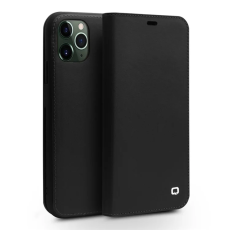 QIALINO - Qialino iPhone 11 Pro Plånboksfodral Äkta Läder - Svart