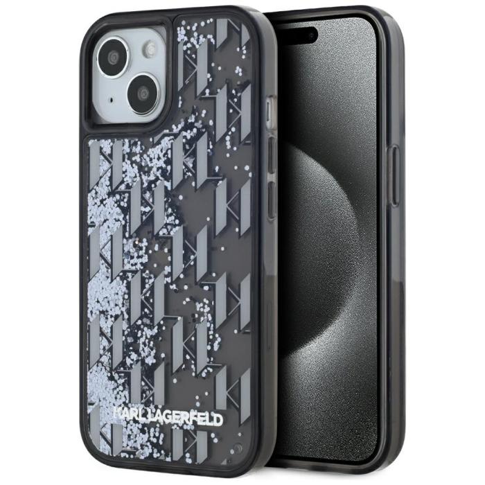 KARL LAGERFELD - Karl Lagerfeld iPhone 15 Skal MagSafe Glitter Monogram Gradient