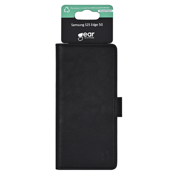 GEAR - Gear Galaxy S25 Edge Plånboksfodral 3 Kortfack Återvunnen - Svart