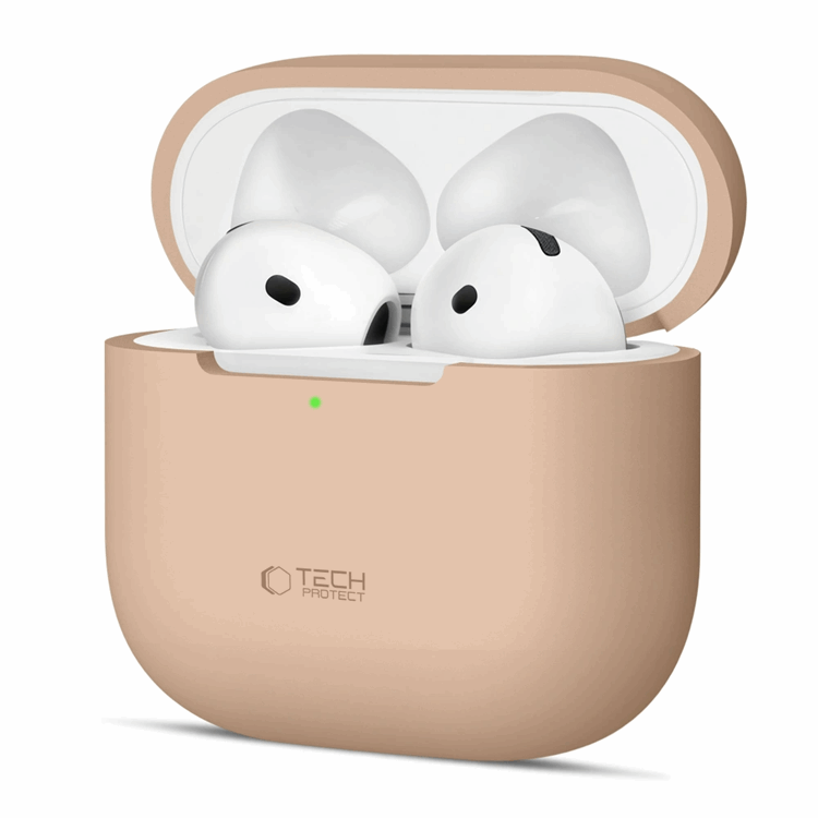 Tech-Protect AirPods 4 Skal Silikon - Cafe Latte | 2353 | AlltMobil