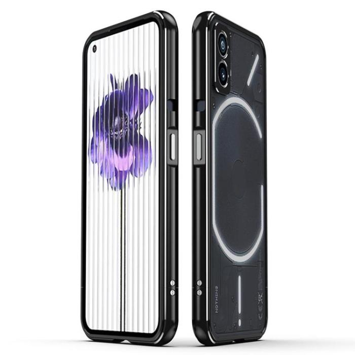 A-One Brand - Nothing Phone 1 Skal Metall Bumper - Svart