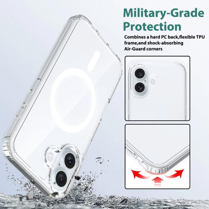 OEM - iPhone 16 Plus Mobilskal MagSafe Anti Shock 1.5 mm - Transparent