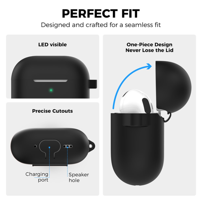 AHASTYLE - AHASTYLE AirPods 4 Skal Silikon PT196 - Svart