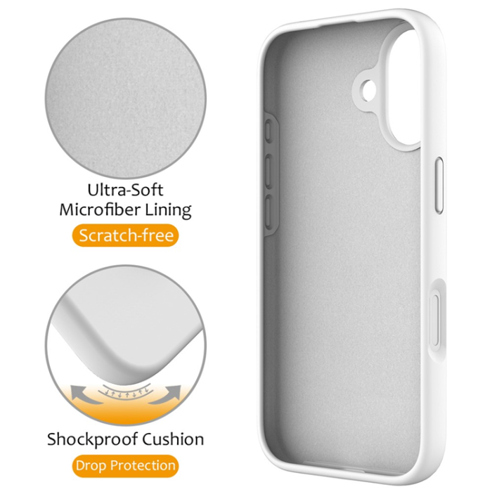 A-One Brand - Mobilskal till iPhone 17 MagSafe Kickstand PC + Silikon - Vit