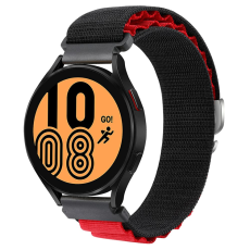 KALEBOL - Kalebol Galaxy Watch 6/6 Classic Armband Nylon - Svart/Röd