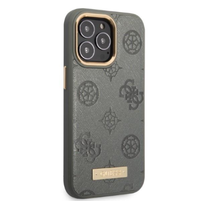 Guess - Guess iPhone 13 Pro Max Skal MagSafe Peony Logo Plate Collection