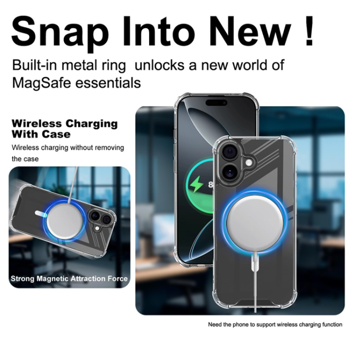 Imak - IMAK iPhone 17 Mobilskal MagSafe Shockproof - Clear