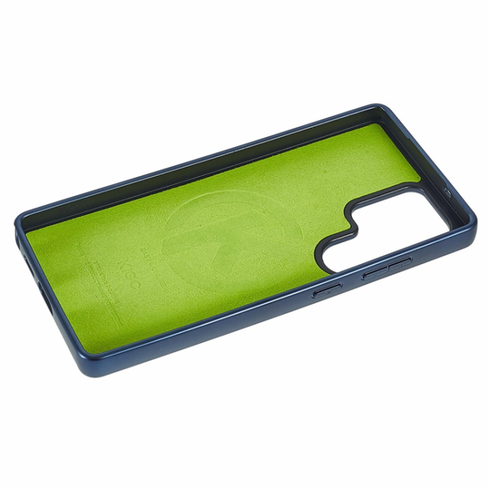 KIGC - KIGC Galaxy S25 Ultra Mobilskal MagSafe PC+TPU Läder - Blå