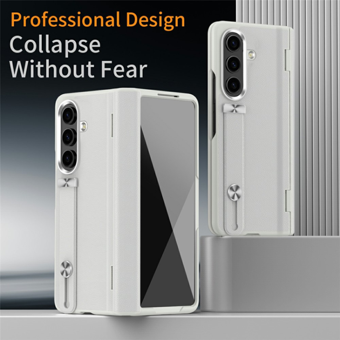 A-One Brand - Galaxy Z Fold 7 Mobilskal Kickstand Hard PC Anti-Drop - Vit