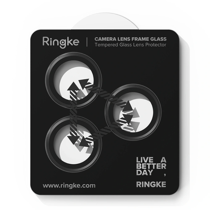 Ringke - [2-Pack] Ringke iPhone 17 Pro/17 Pro Max Härdat Glas Kameraskydd - Svart