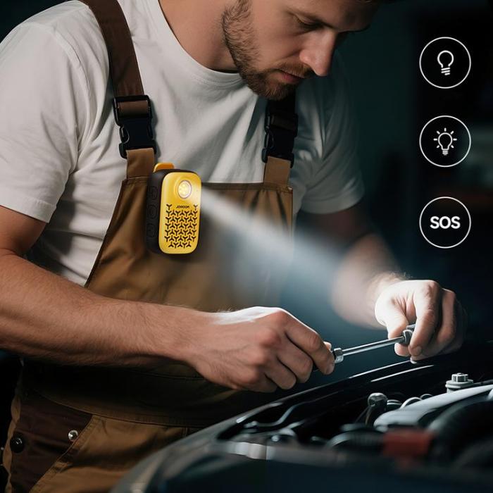 Joyroom - Joyroom Bärbar Bluetooth-Högtalare med Inbyggd Ficklampa Tålig Maya - Gul