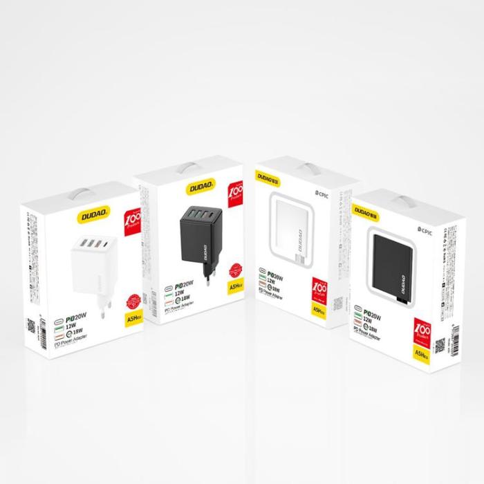 Dudao - Dudao Väggladdare USB-Type C Fast 20W - Svart
