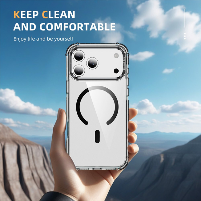 A-One Brand - iPhone 17 Pro Max Mobilskal MagSafe Kickstand - Svart