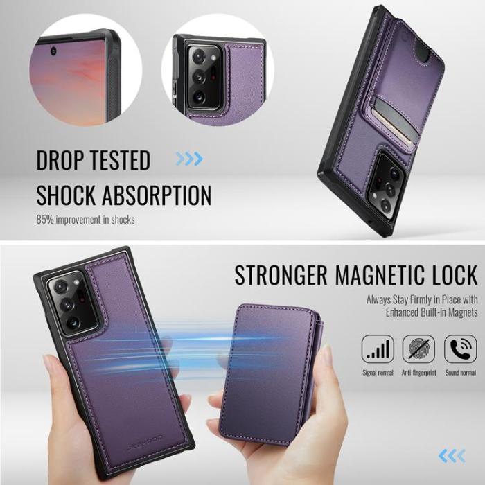 OEM - JEEHOOD Samsung Galaxy Note20 Ultra Fodral KonstLäder - Lila