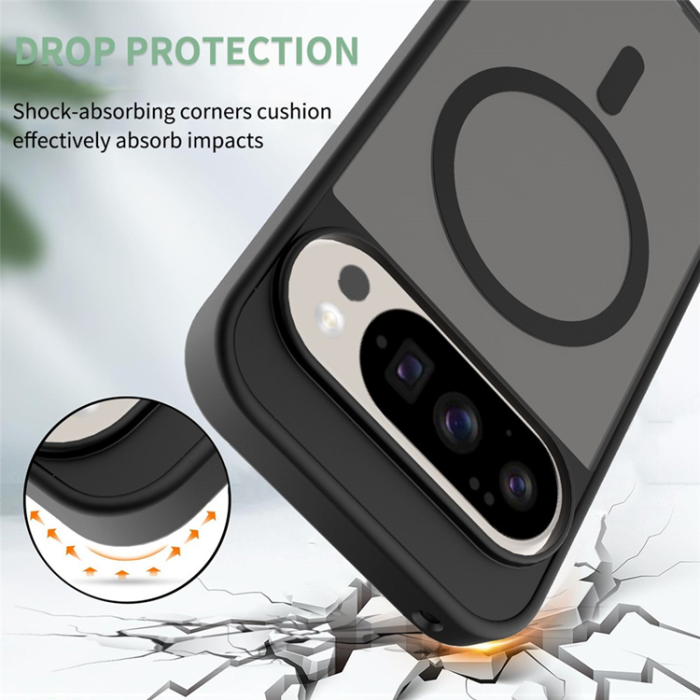 A-One Brand - Google Pixel 10/10 Pro Mobilskal MagSafe Skin Touch - Svart