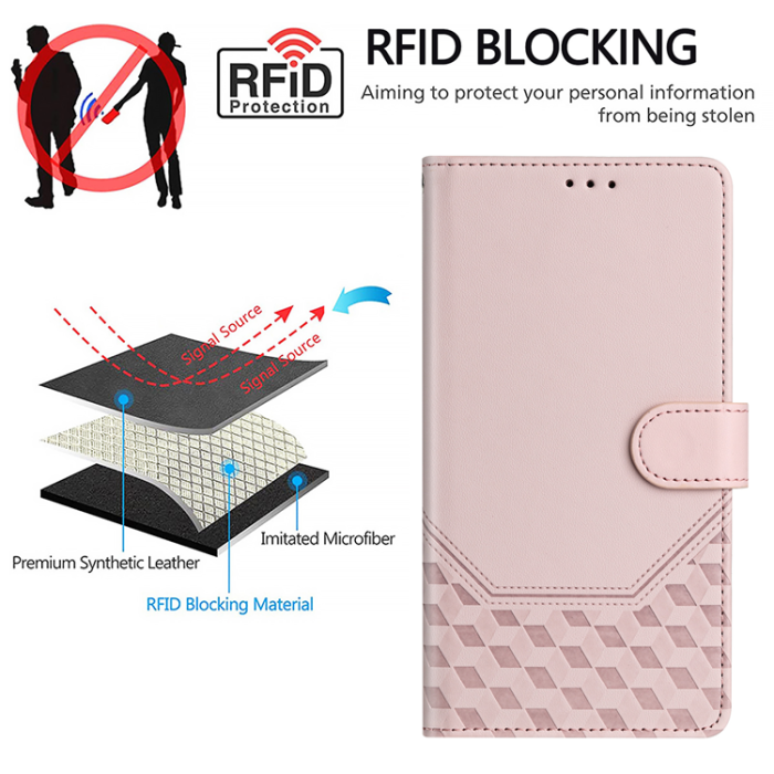 A-One Brand - Nothing Phone (3a) Plånboksfodral Imprinted Honeycomb RFID