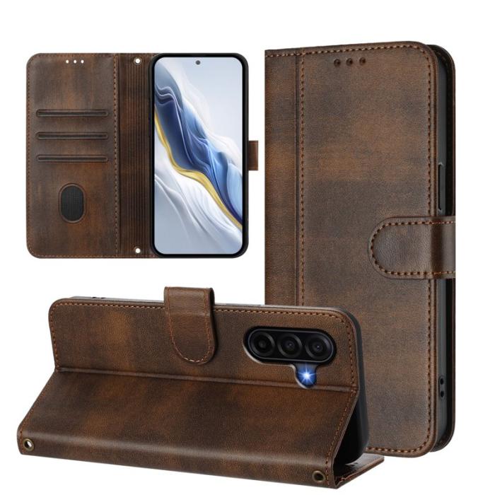 OEM - Samsung Galaxy A57 Plånboksfodral Konstläder Retro Textur - Brun
