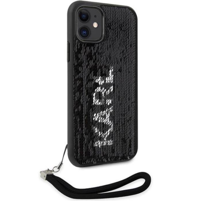KARL LAGERFELD - Karl Lagerfeld iPhone 11/XR Mobilskal Sequins Cord - Silver
