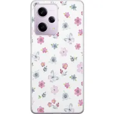 Gustaf - Mobilskal till Xiaomi Redmi Note 12 Pro med Blommor och fj&auml;rillar