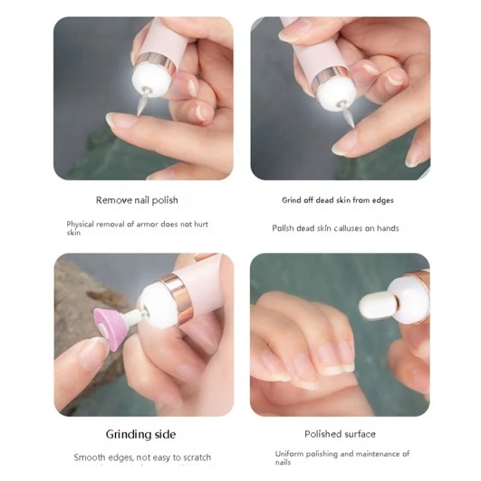 OEM - Elektrisk Nagelborrmaskin Mini för Slipning, Polering - Vit