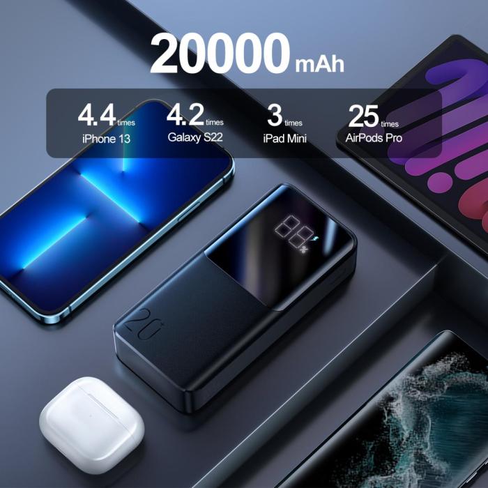 SiGN - SiGN Super Charge LED Powerbank 20.000mAh, 22.5W - Svart