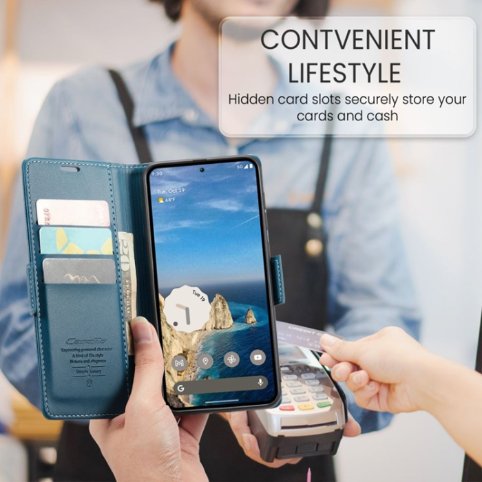 Caseme - Caseme Google Pixel 9 Pro/Pixel 9 Plånboksfodral 023 - Blå