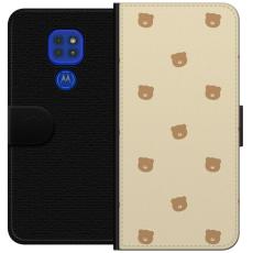 iSecrets - Pl&aring;nboksfodral till Motorola Moto G9 Play med Bj&ouml;rnm&ouml;nster