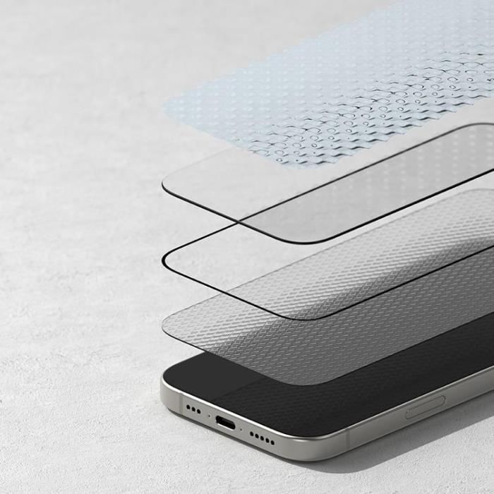 Ringke - [2-Pack] Ringke iPhone 16 Pro Max Härdat glas Skärmskydd Easy Slide - Svart