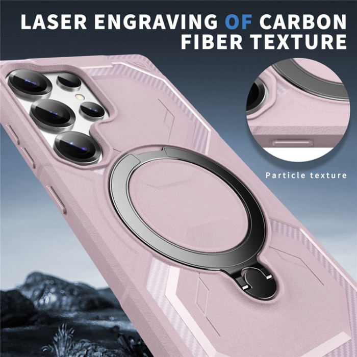 A-One Brand - Galaxy S25 Ultra Mobilskal MagSafe Kickstativ - Rosa