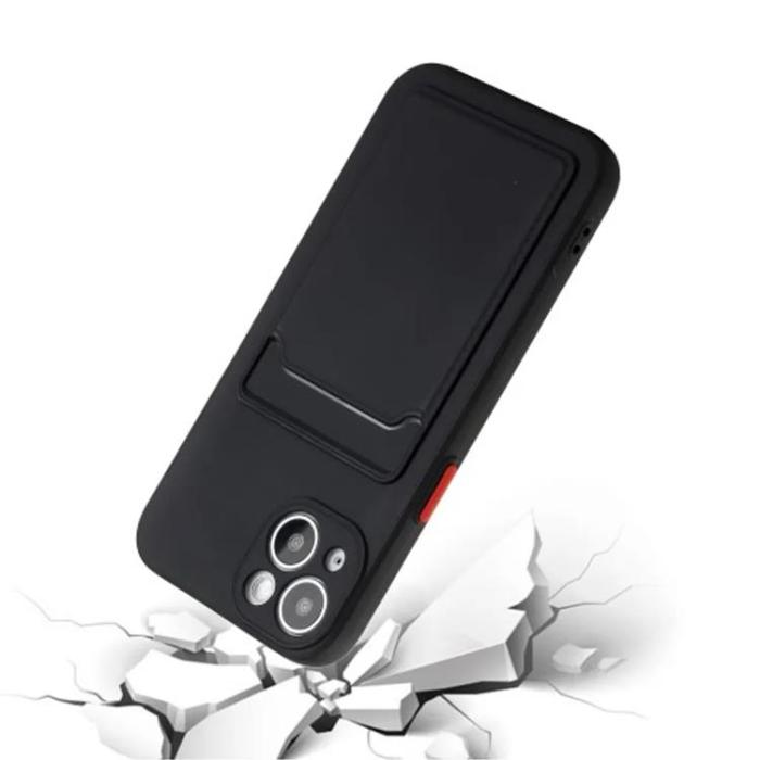 Taltech - iPhone 15 Mobilskal Korthållare TPU - Svart