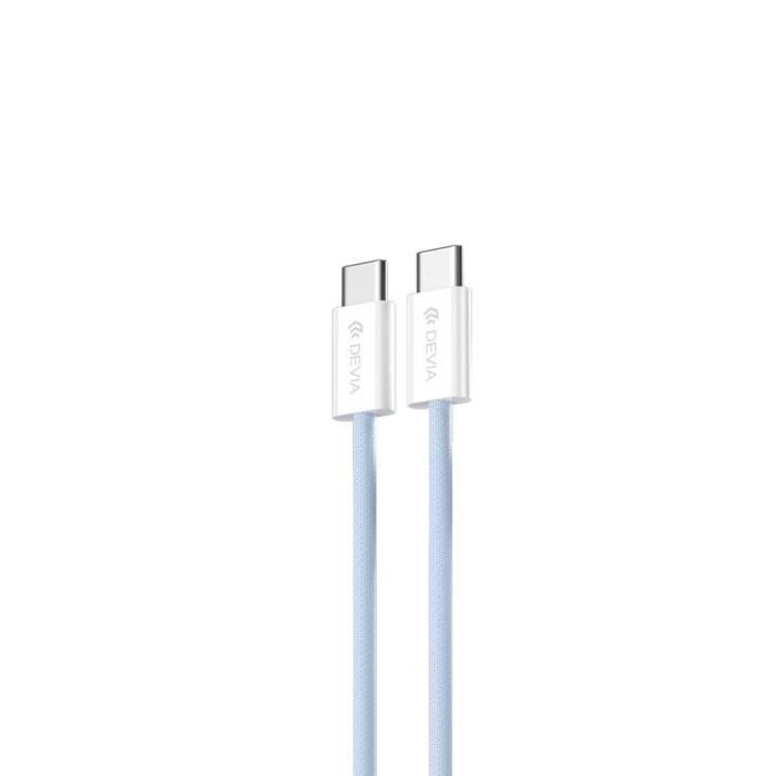 Devia - Devia USB-C Till USB-C 60W Kabel 3A 1m Smart EC325 PD - Blå