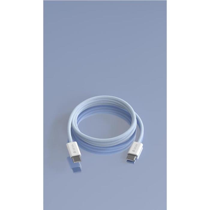 Devia - Devia USB-C Till USB-C 60W Kabel 3A 1m Smart EC325 PD - Blå