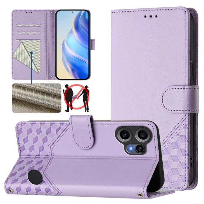 A-One Brand - Nothing CMF Phone 2 Pro Plånboksfodral Imprinted Honeycomb RFID