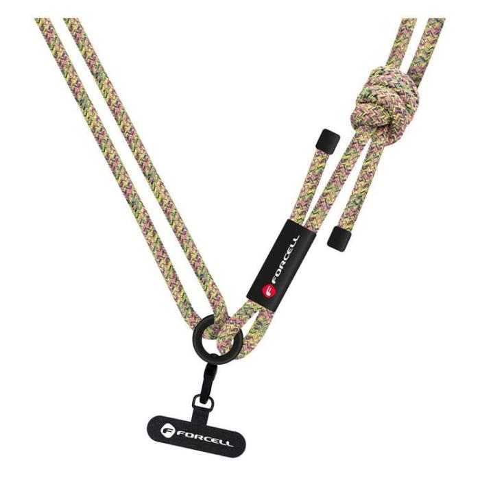 Forcell - Forcell Crossbody Mobilrem Lanyard med Justerbar Längd - Grön Lila
