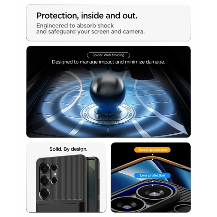 Spigen - Spigen Mobilskal För Galaxy S26 Ultra Slim Armor CS - Svart