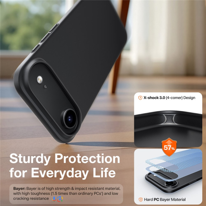 Torras - TORRAS Mobilskal till iPhone Air MagSafe Shockproof - Svart