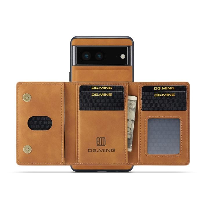 DG.MING - DG.MING Google Pixel 6a Plånboksfodral Detachable 2-in-1 M2 - Brun