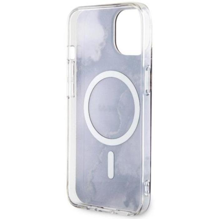 Guess - Guess iPhone 14 Mobilskal MagSafe Guld Marble - Lila