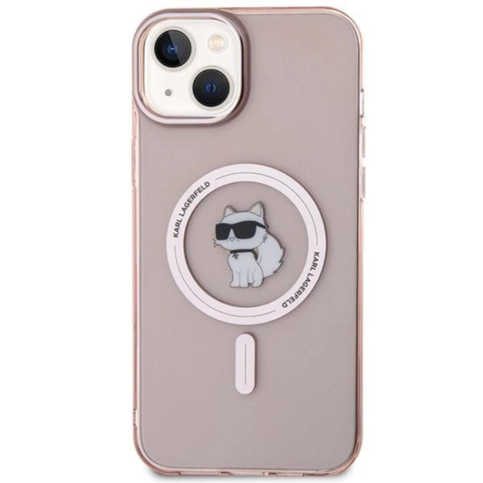 KARL LAGERFELD - KARL LAGERFELD iPhone 15 Plus Mobilskal Magsafe IML Choupette - Rosa