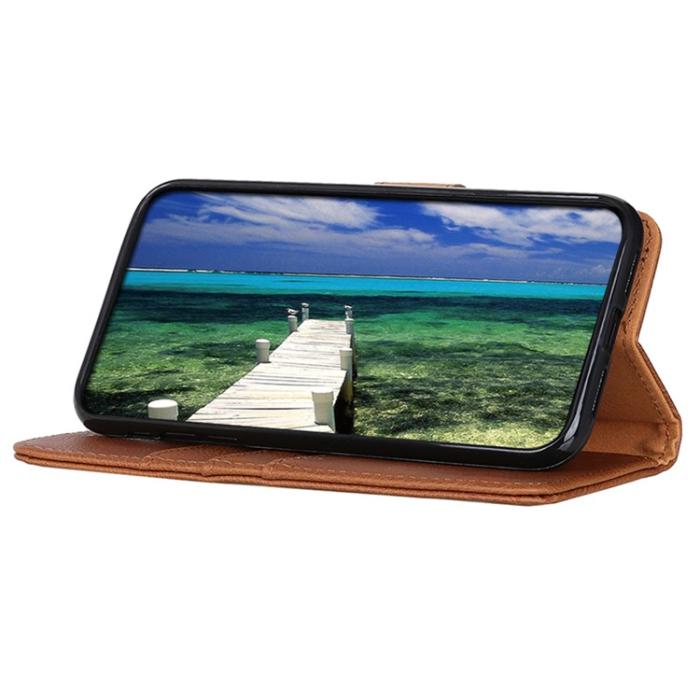 KHAZNEH - KHAZNEH Galaxy S23 FE Plånboksfodral Cowhide - Brun