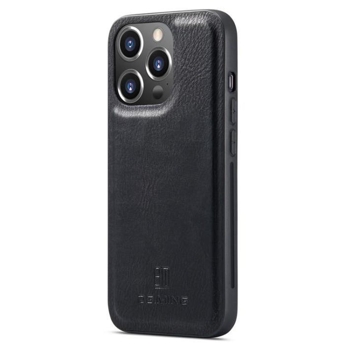 DG.MING - DG.MING iPhone 15 Pro Max Plånboksfodral Äkta Läder 2in1 - Svart