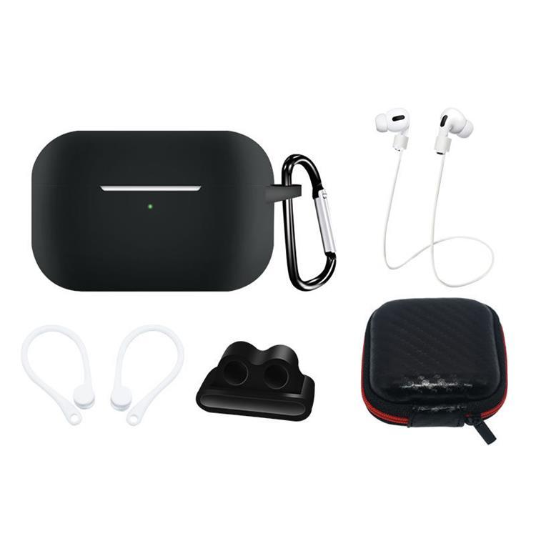 [5-Pack] Airpods Pro 2/Pro 1 Tillbehör Set - Svart | 2353 | AlltMobil