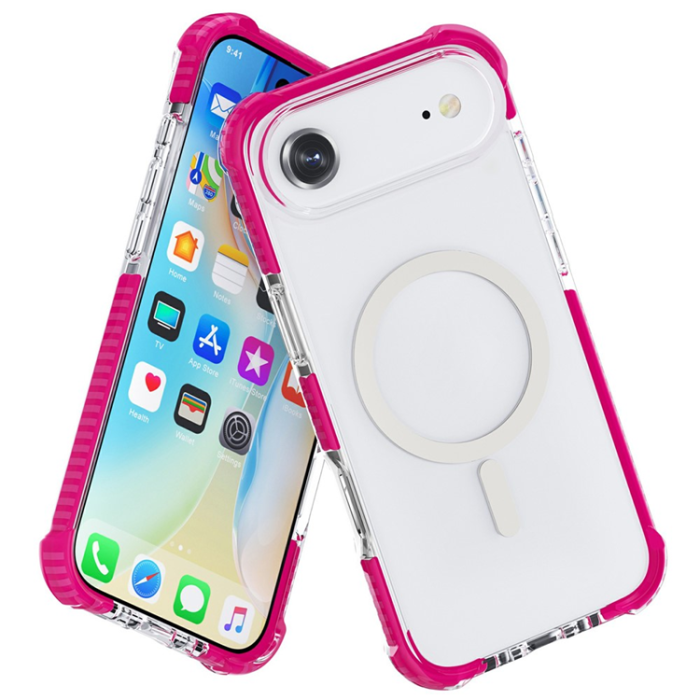 A-One Brand - iPhone Air Mobilskal MagSafe Förstärkta Hörn Acrylic - Rosa