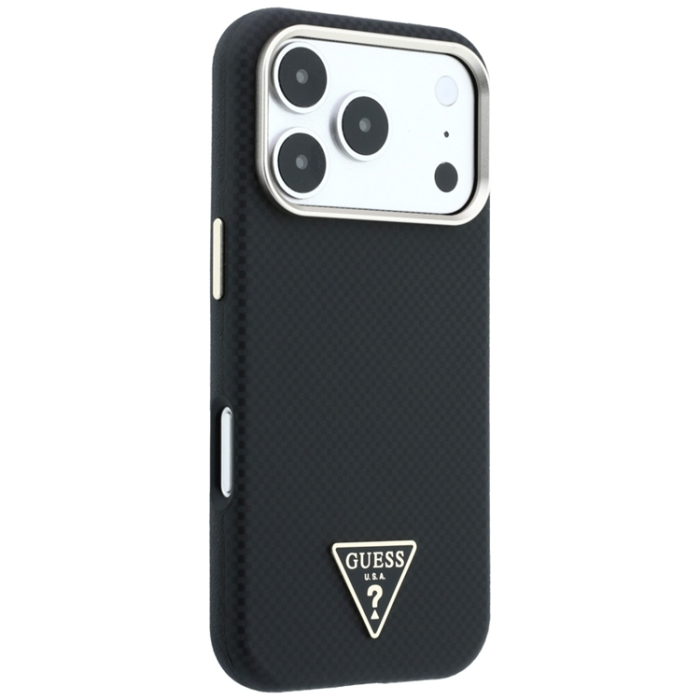 Guess - Guess Mobilskal För iPhone 18 Pro Max/17 Pro Max Magsafe Kevlar Triangle Logo