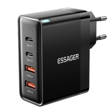 ESSAGER - ESSAGER Väggladdare 100W 2x USB-C - 2x USB-A ES-CD37 EU Svart