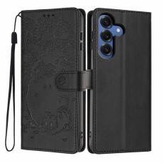 OEM - Pl&aring;nboksfodral f&ouml;r Samsung Galaxy S26 Konstl&auml;der St&auml;ll - Svart