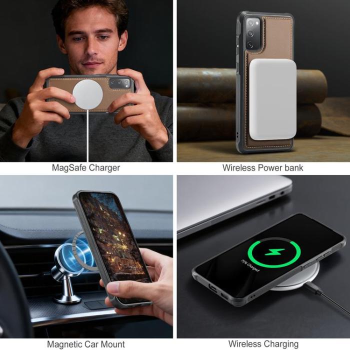 OEM - JEEHOOD Samsung Galaxy S20 FE Fodral Konstläder - Brun