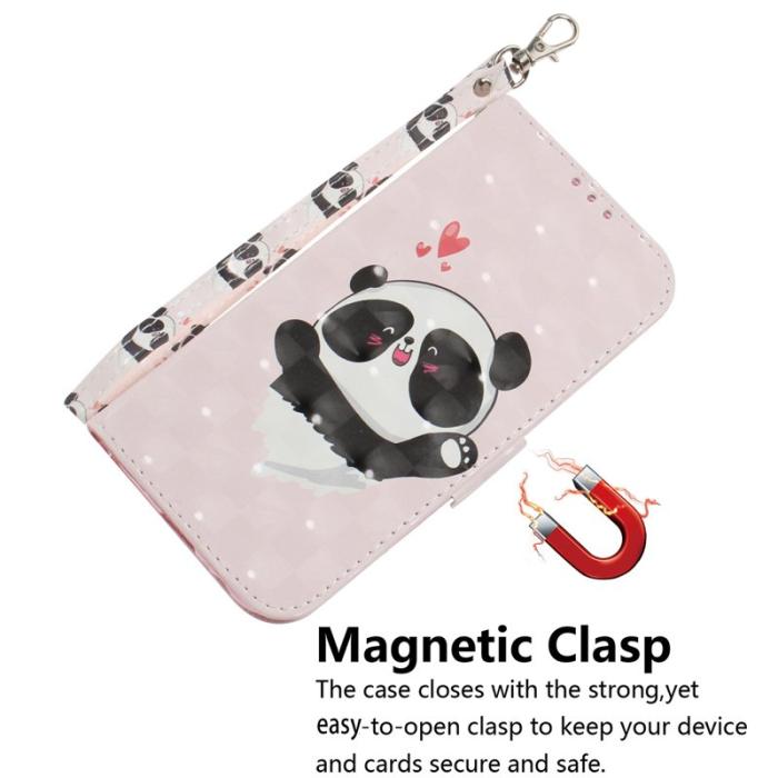 OEM - Plånboksfodral för Samsung Galaxy S26 Konstläder Mönster - Love Heart Panda