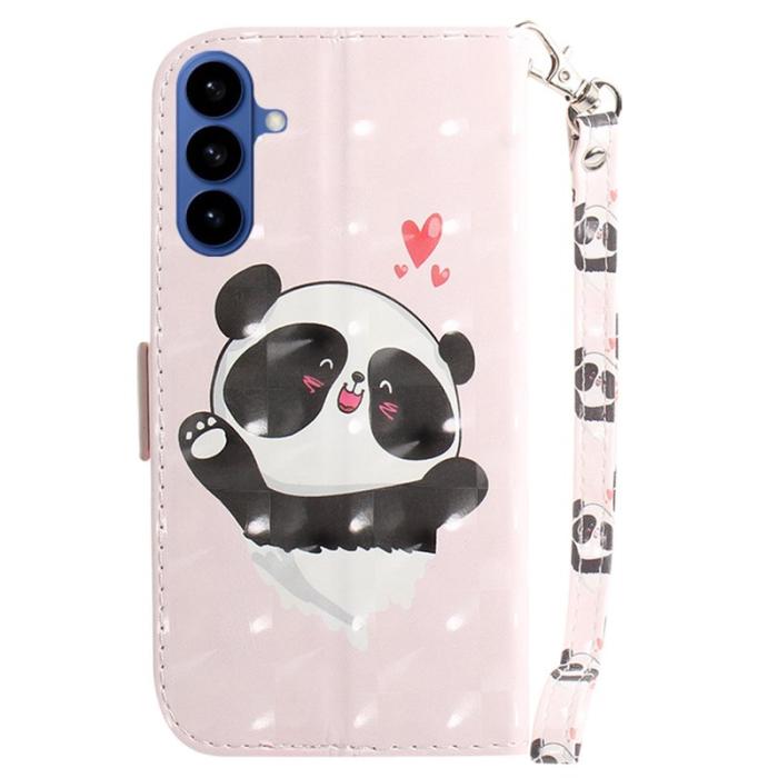 OEM - Plånboksfodral för Samsung Galaxy S26 Konstläder Mönster - Love Heart Panda