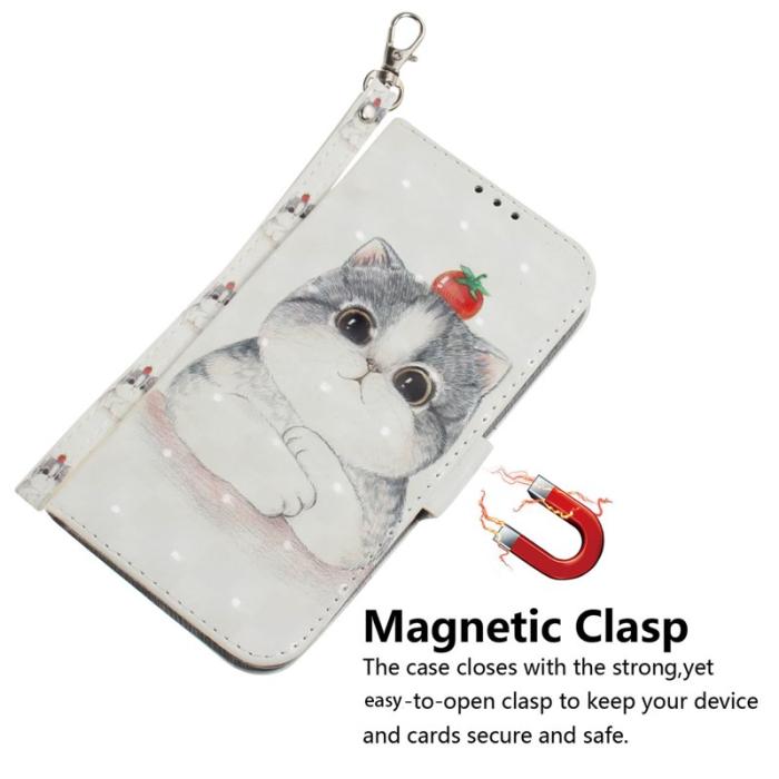 OEM - Plånboksfodral för Samsung Galaxy S26 Konstläder Mönster - Söt Katt - Grå